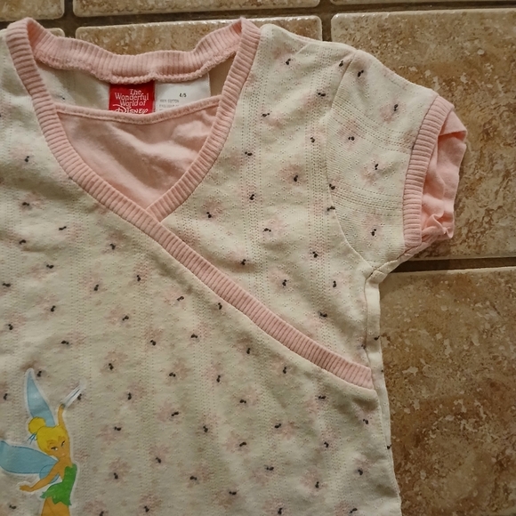 #0158 Baby Girl's The Wonderful World of Disney Pink Tinkerbell Top Size 4/5 - Picture 5 of 7